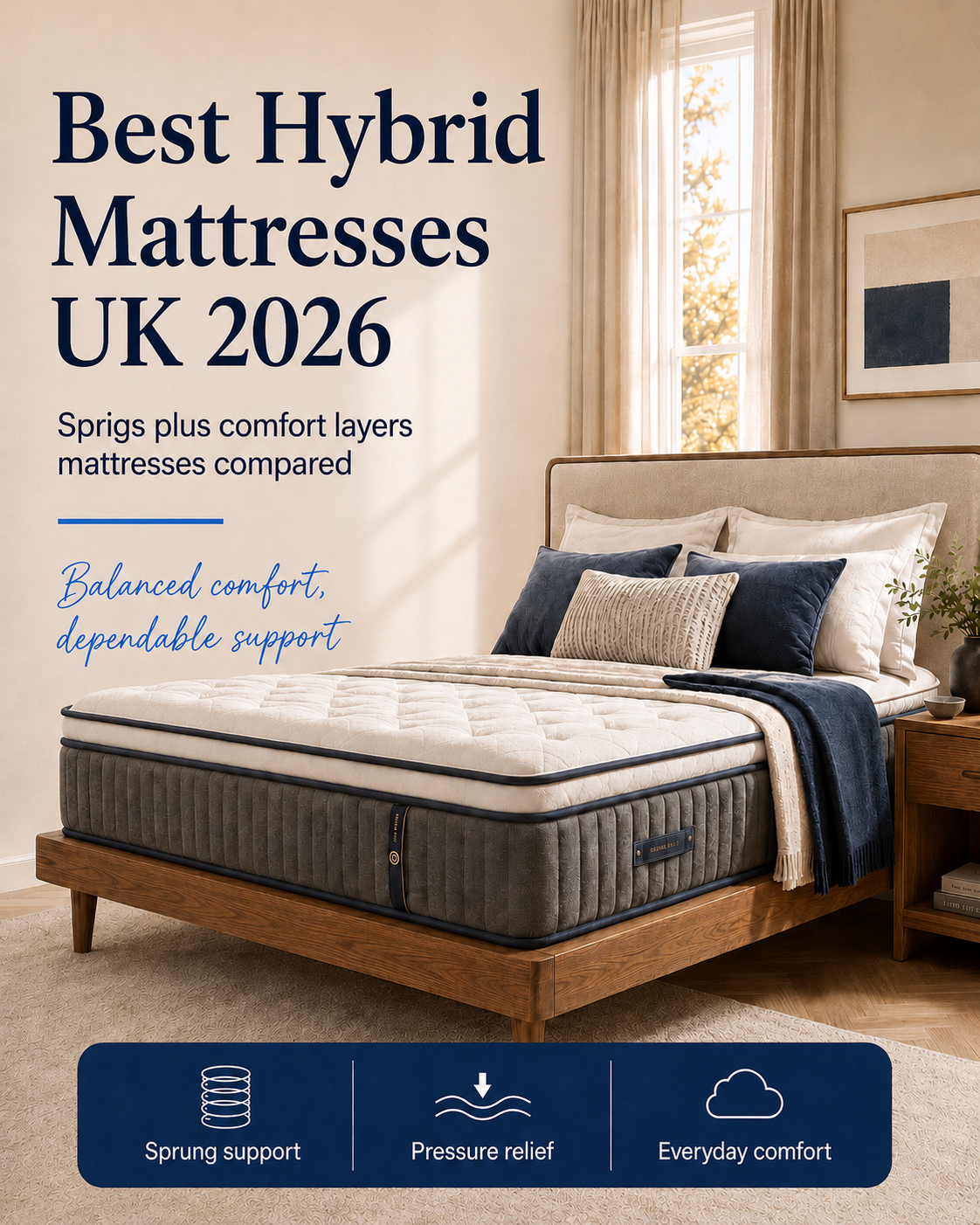 Best Hybrid Mattresses UK 2026 — springs plus comfort layers compared for UK shoppers