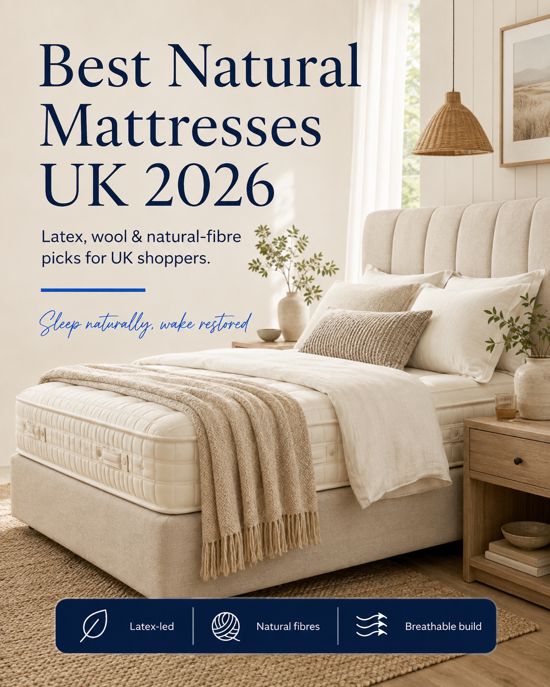 Best Natural Mattresses UK 2026 — latex, wool and natural-fibre picks compared for UK shoppers