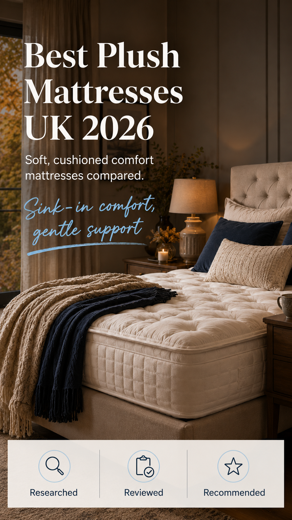 Best Plush Mattresses UK 2026 — cushioned and pillowtop mattresses compared for UK shoppers